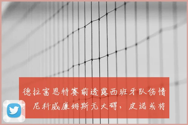 德拉富恩特赛前透露西班牙队伤情:尼科威廉姆斯无大碍,皮诺或将无缘2026世界杯剩余赛事